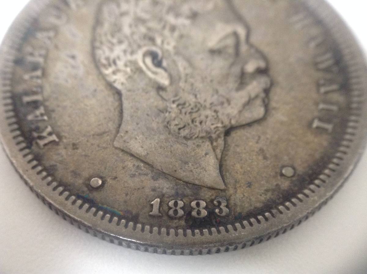 3172□ 外国貨幣⁄アメリカコイン⁄ハワイ王国銀貨⁄国王デイヴィット