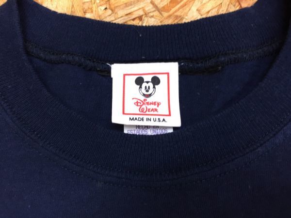送料240円 Diseny Wear ディズニー ミッキーマウス 袖裏地 ロールアップ 半袖tシャツ メンズ Usa製 コットン100 Xl 紺 イラスト キャラクター 売買されたオークション情報 Yahooの商品情報をアーカイブ公開 オークファン Aucfan Com