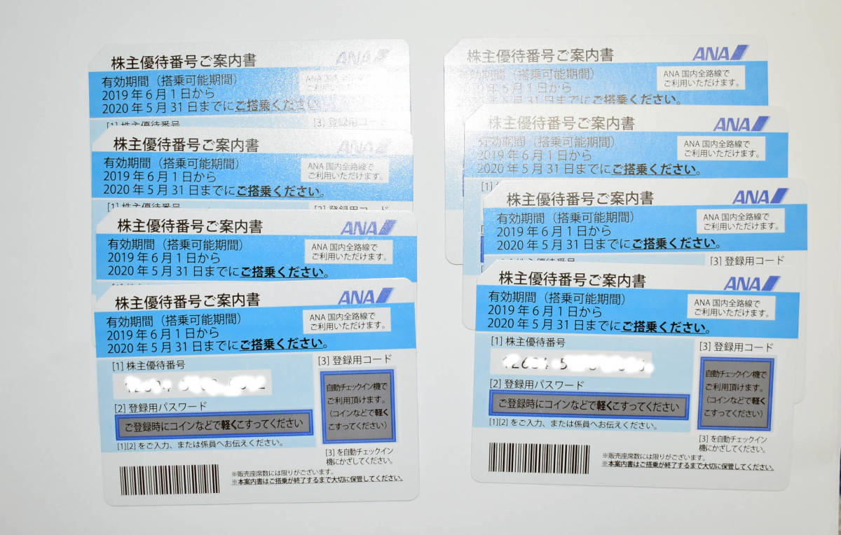 ANA 株主優待券 8枚セット 送料無料