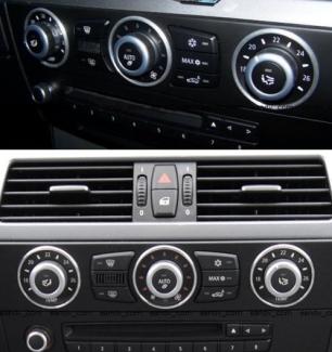 【超激得，定番人気】 即納BMW5シリーズ6シリーズE60E61E63E64 クローム鏡面ポリッシュ/マット艶消シルバー アルミACエアコン アジャスター リング メッキ エアロ(BMW用)｜売買されたオークション情報、yahooの商品情報 BMW用