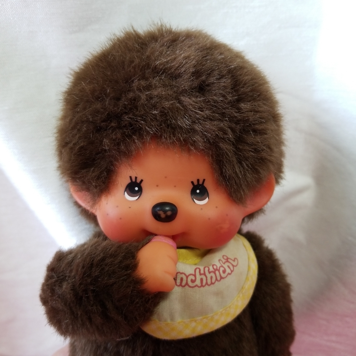 可愛い ふさふさ モンチッチ ぬいぐるみ セキグチ レトロ よだれかけ monchhichi ←ロゴ(その他)|売買されたオークション情報 ...