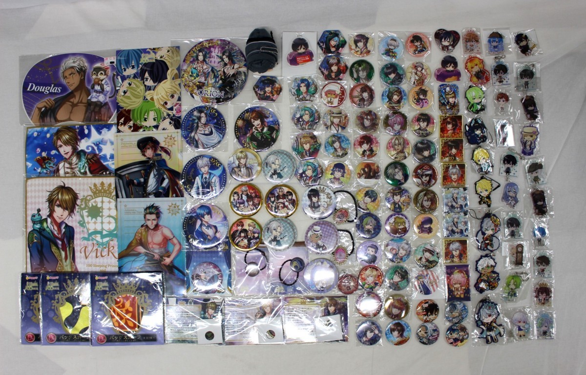 B00】夢王国と眠れる100人の王子様 缶バッジ ラバーストラップ まとめ大量グッズセット品