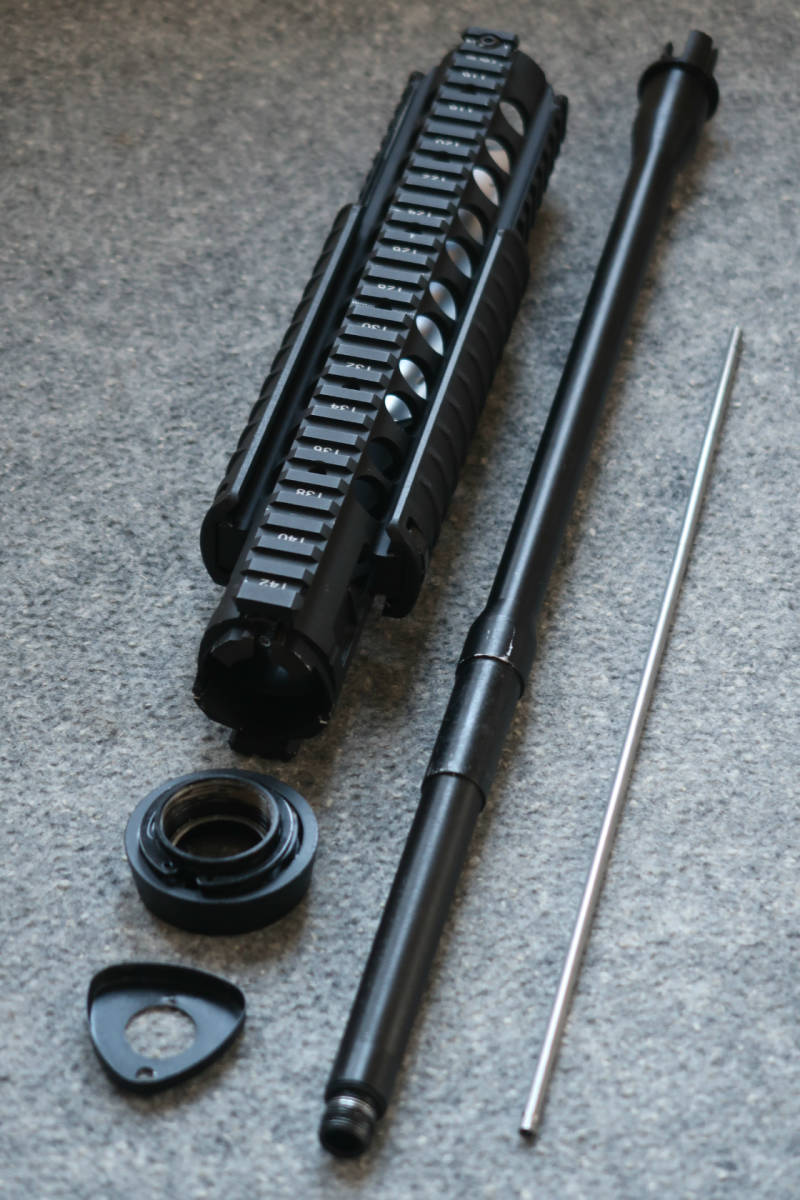 定番人気，お得 USMC海兵隊カスタム D-BOYS製 M16A4 KAC KNIGHT'S M5官給タイプRAS & FN刻印アルミ削り出し20インチ1本物アウターバレル フロントセット(パーツ)｜売買されたオークション情報、yahooの商品情報を パーツ