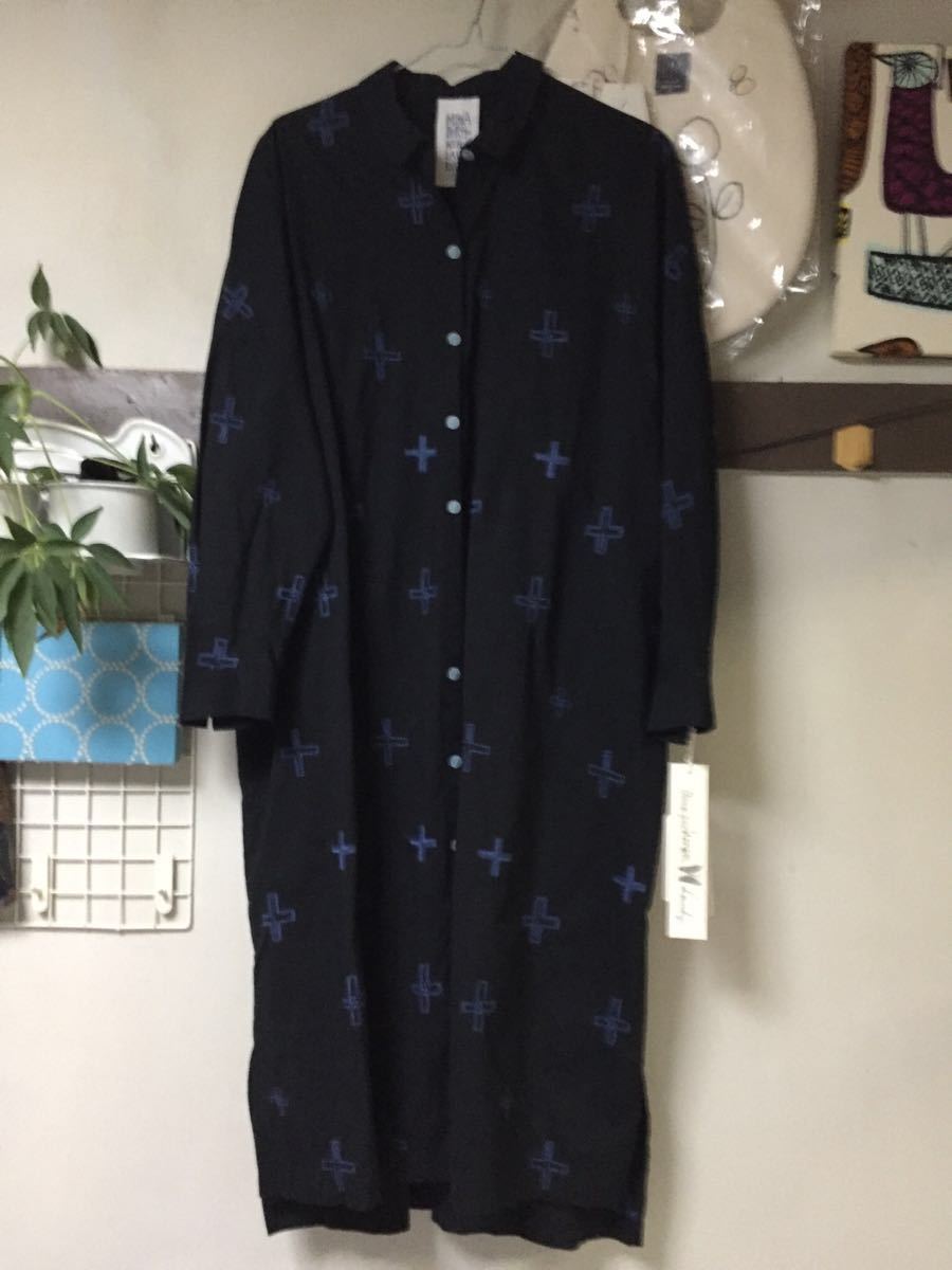 ミナペルホネン ランドリーシャツワンピースプラス