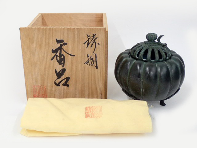数量限定，格安 鋳銅 カボチャ型 南瓜 香炉 768g 清富造 管理番号SK-19(その他)｜売買されたオークション情報、yahooの商品情報をアーカイブ公開 - オークファン その他
