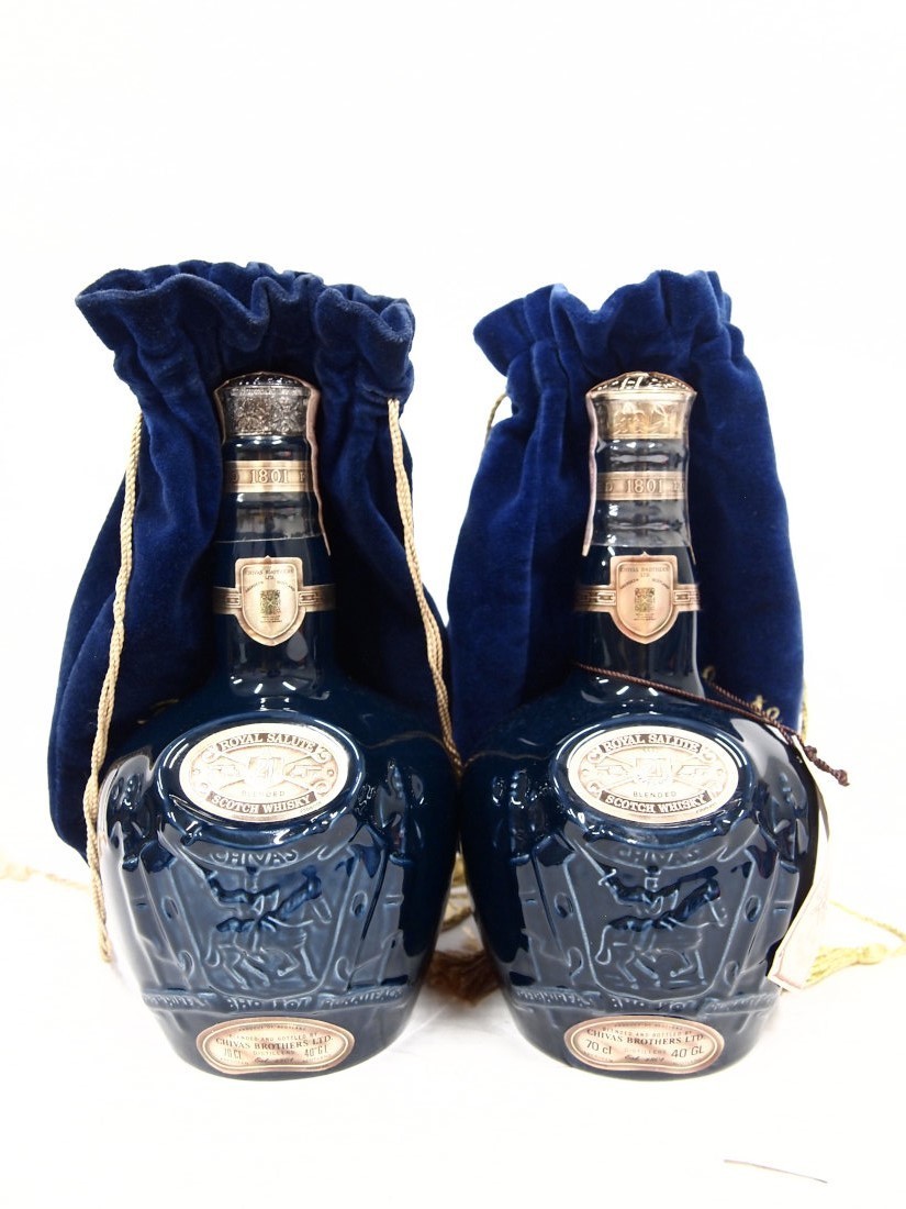ロイヤルサルート 21年 2本セット ☆ROYAL SALUTE 21年 ロイヤルサルート 21年 2本セット 1282g/1331g