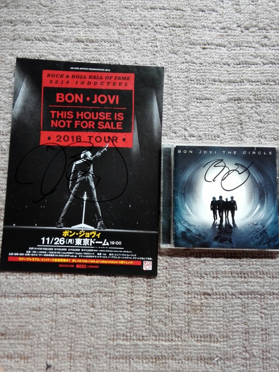 jovi ボンジョヴィ CD 直筆 サイン ボンジョビ レア bon 洋楽 ボン