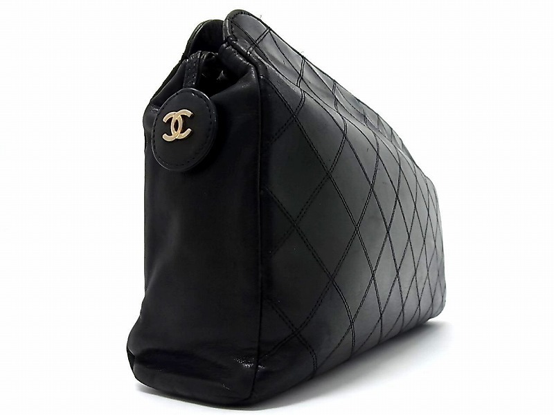 D49 1円 CHANEL シャネル マトラッセ ビコローレ ラムスキン 二つ折り