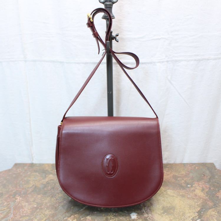 カルティエ Cartier マストライン Must Line ショルダーバッグ OLD Cartier MUST LINE LEATHER SHOULDER BAG/オールドカルティエ