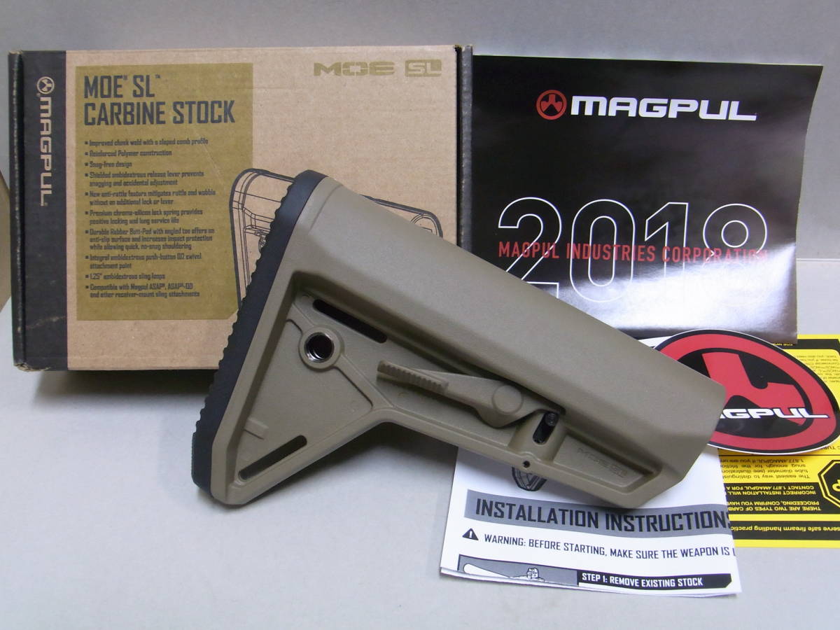 MAGPUL stock MOE SL-K 実物 ストック Mil-Spec FDE色 マグプル