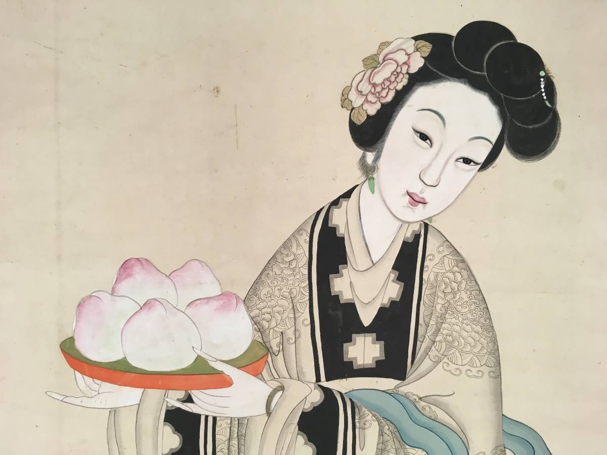 T89 ②中国画<唐美人>（3種完+小型シート） 大きな美人！／[唐美人図・無落款]／中国字画 【公式通販】