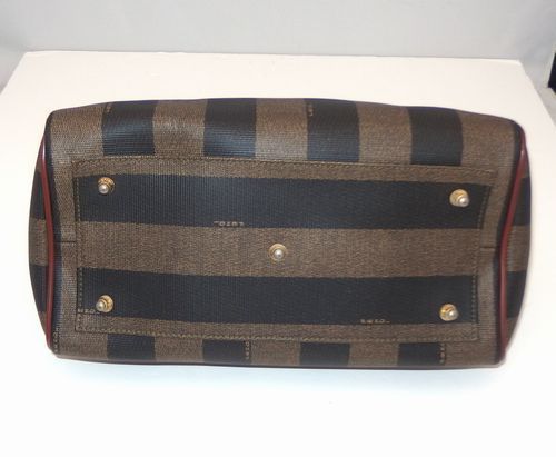 FENDI ストライプデザイン ミニボストンバッグ フェンディ ペカン柄 FENDI | ミニ ボストンバッグ ストライプ ペカン