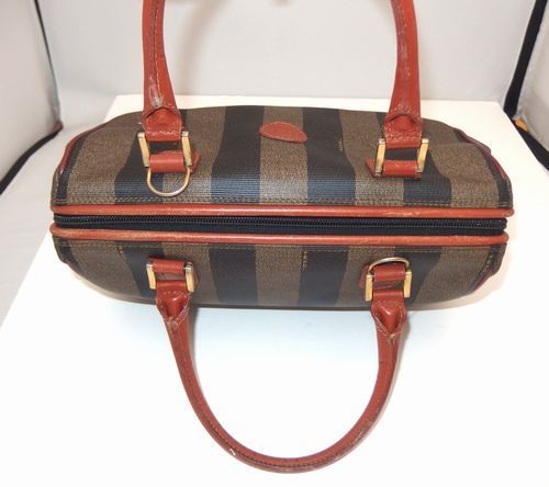 フェンディ ペカン柄 FENDI | ミニ ボストンバッグ ストライプ ペカン