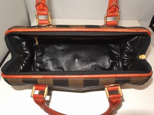 フェンディ ペカン柄 FENDI | ミニ ボストンバッグ ストライプ ペカン