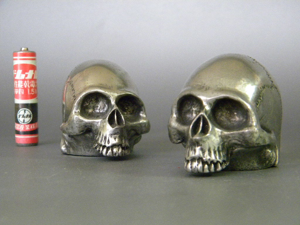 Skull skeleton ★★怪奇 縁起物 スカル Salt & Pepper !! 重量感 アルミダイキャスト 髑髏 ドクロ 骸骨「定形外/LP可」★★欠損無 良好