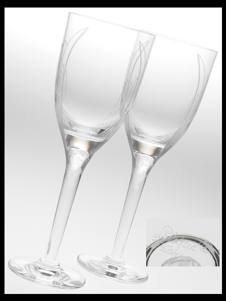 【新品，得価】 N732 LALIQUE ラリック クリスタル アンジュ 天使 レリーフ ペア ワイングラス 2客(クリスタルガラス)｜売買されたオークション情報、yahooの商品情報をアーカイブ公開 - オークファン クリスタルガラス