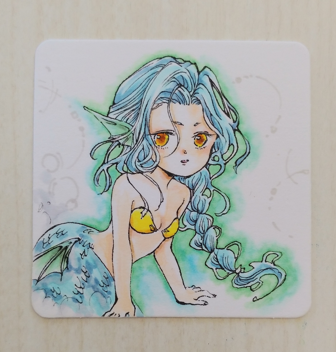 オリジナルイラスト 手描きイラスト ミニ原画色紙 魚座と乙女座 手描きイラスト 売買されたオークション情報 Yahooの商品情報をアーカイブ公開 オークファン Aucfan Com