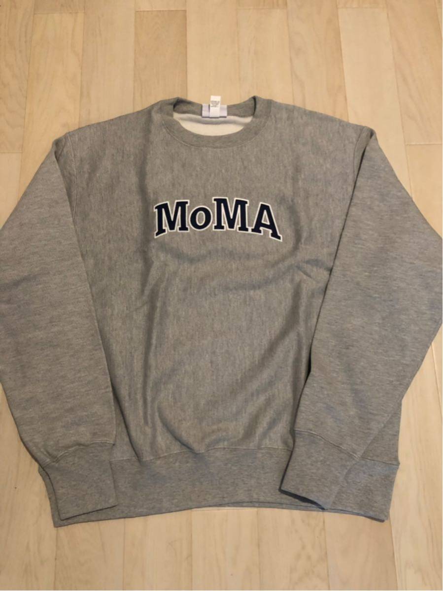 MoMA x Champion Reverse Weave Sweat Crew Neck Grey S モマ リバース