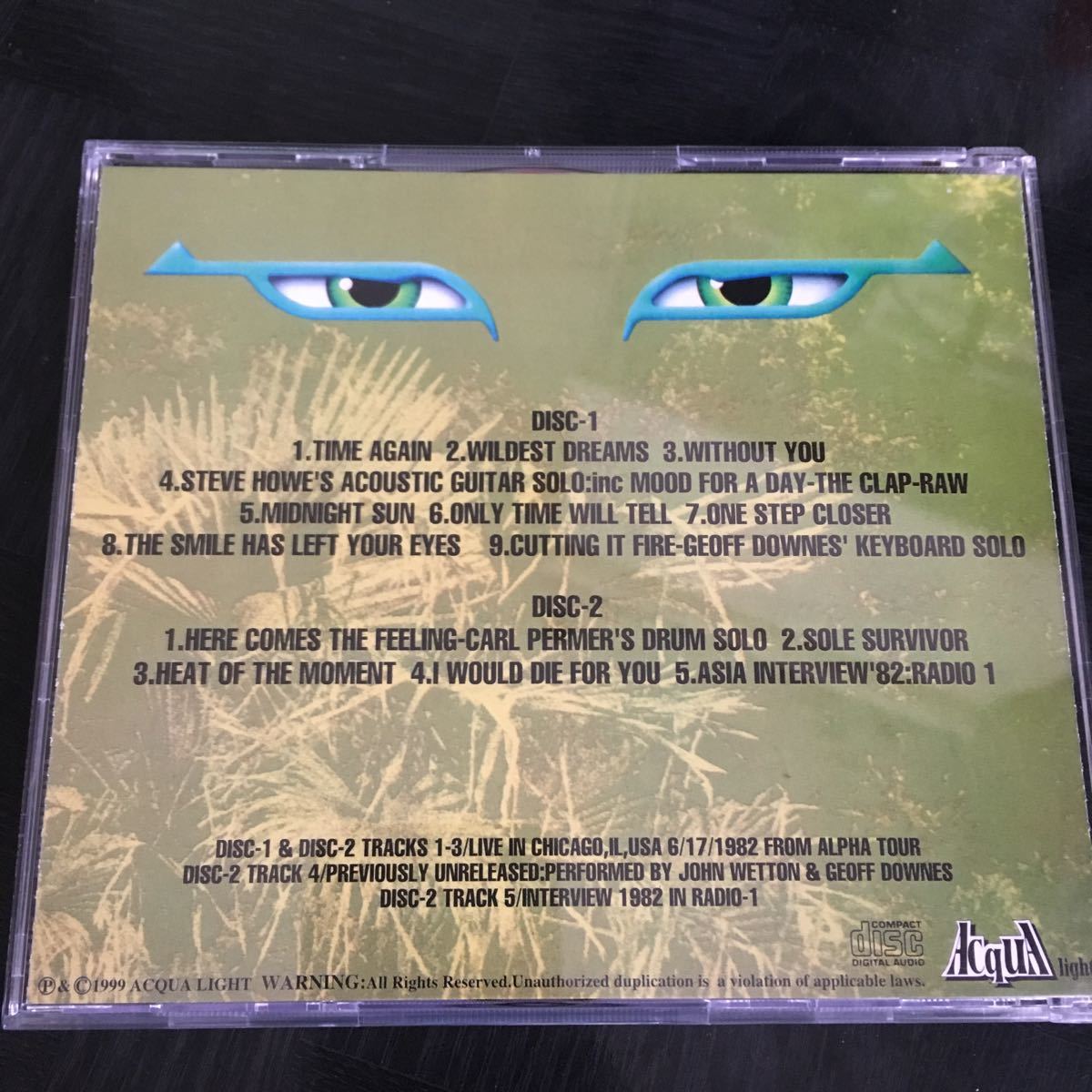END エイジアASIA DREAM OF Wetton John File Bootleg Asia 0 Live CD 