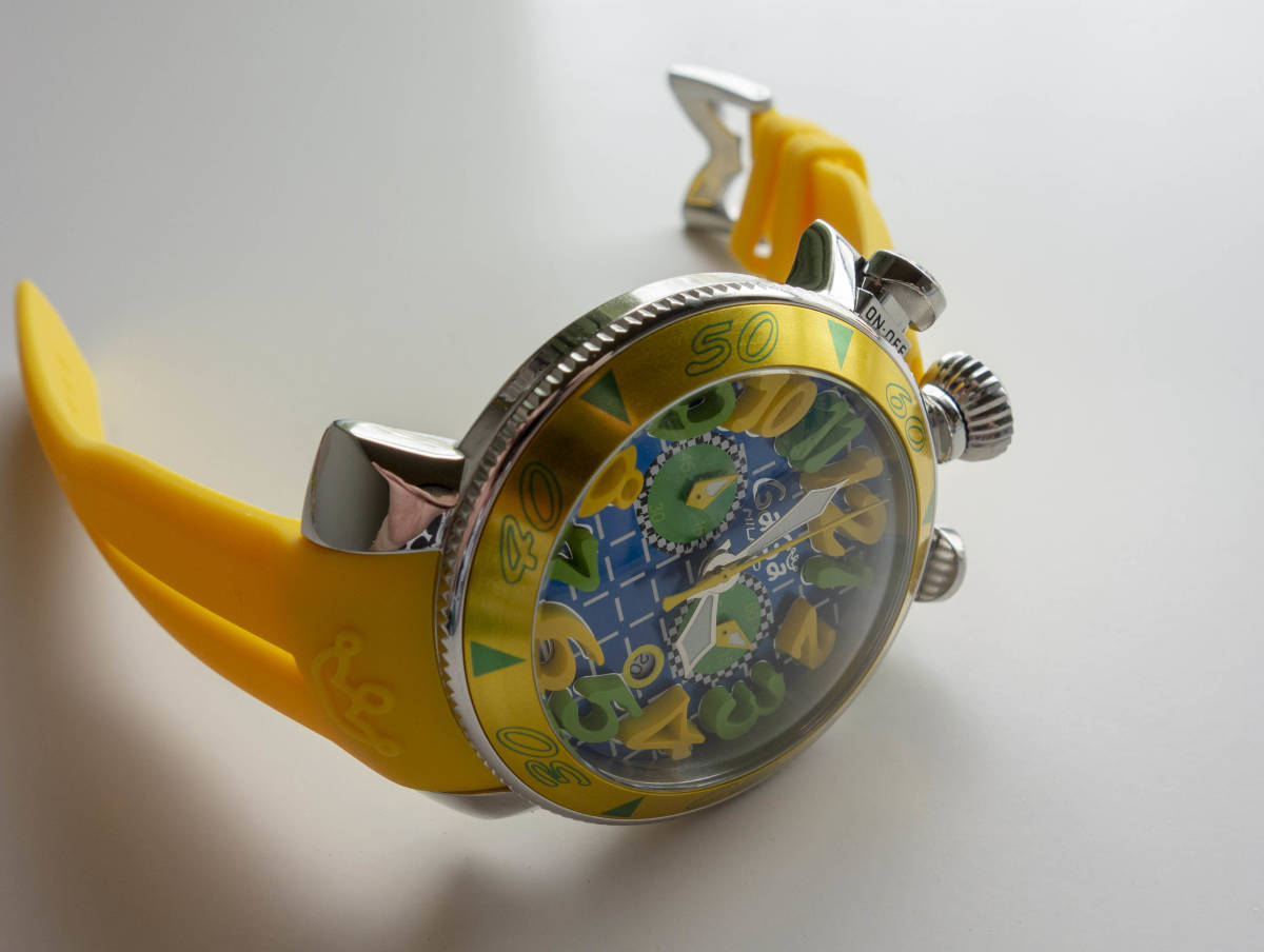 ガガミラノ GaGa MILANO クロノグラフ 48mm メンズ 時計 ゴールド 