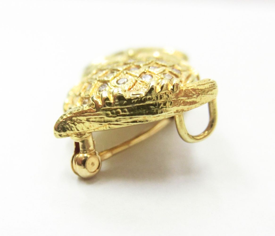 K18 18金 ダイヤ フクロウ 梟 ブローチ ペンダントトップ 0.30ct 6.0g KA
