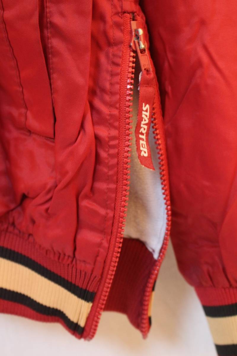 19090046 kaj PRO LINE BY STARTER NFL San Francisco 49ers ナイロンプルオーバー　レッドM [中古] フットボールウエア_6