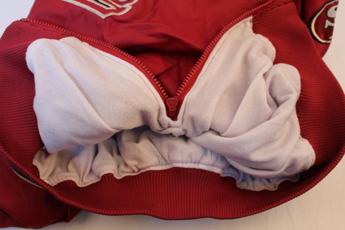 19090046 kaj PRO LINE BY STARTER NFL San Francisco 49ers ナイロンプルオーバー　レッドM [中古] フットボールウエア_7