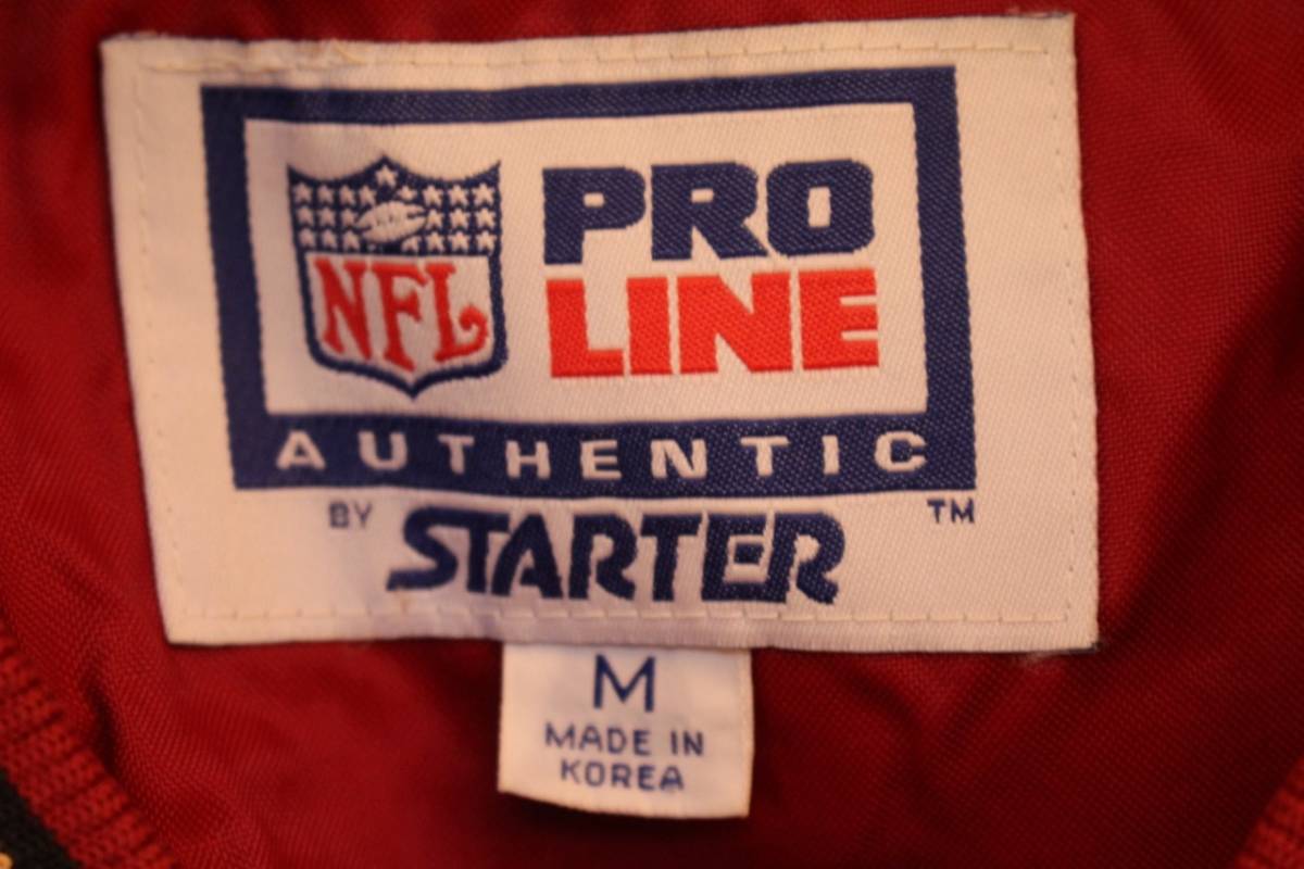 19090046 kaj PRO LINE BY STARTER NFL San Francisco 49ers ナイロンプルオーバー　レッドM [中古] フットボールウエア_8
