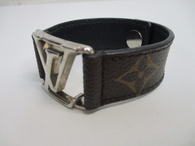 Louis Vuitton monogram bracelet 国内正規品 本物 ルイヴィトン モノグラム柄 ブレスレット バングル 小物 リストバンド_2