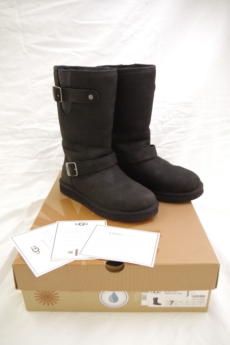  019 送料700円 UGG australia アグ オーストラリア エンジニアブーツ サッター ムートン 1005374 黒 24.0cm 1664xN9/0b(US7)｜売買されたオークション情報、yahooの商品情報をアーカイブ公開 - オークファン 女性用