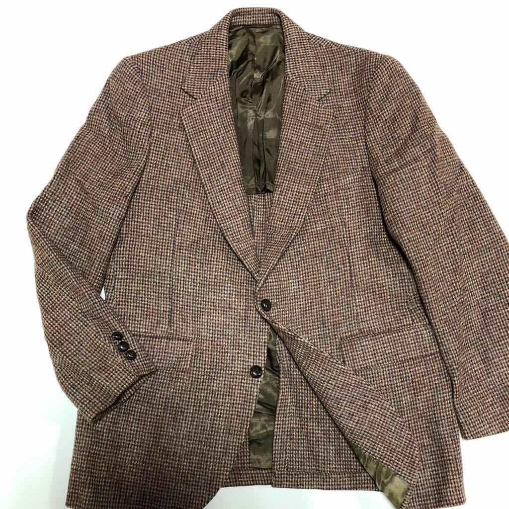 ハリスツイード くるみボタン テーラードジャケット TWEED HARRIS