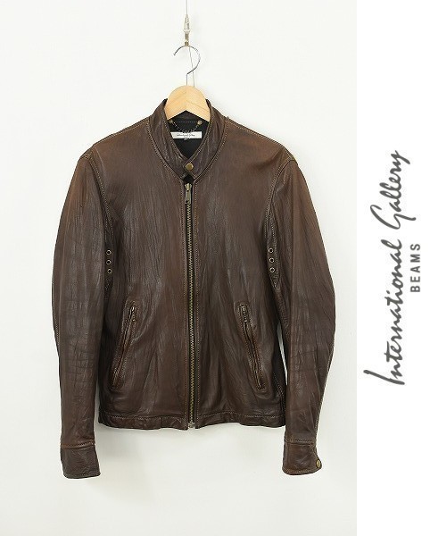 極美品 伊製 インターナショナルギャラリービームス パンチングレザー M 茶 Art Minnesota American of Museum - Kickernick First on Fine