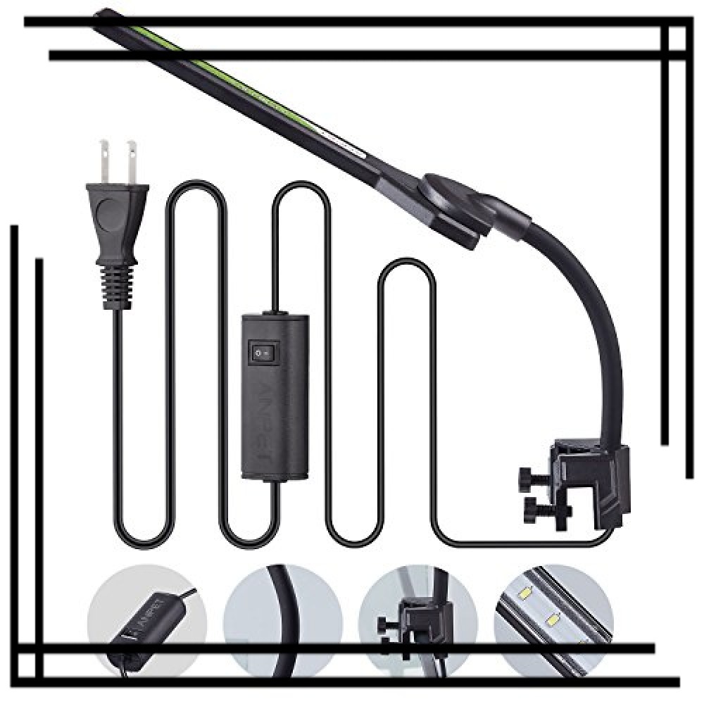 Anpet 水槽LEDランプ クリップ式 2.9W アクアリウム 照明ライト LED白7枚+青2枚 長寿命 省エネ 水草育成 観_3