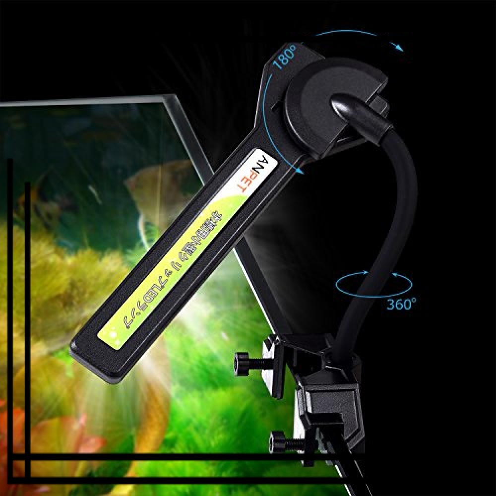 Anpet 水槽LEDランプ クリップ式 2.9W アクアリウム 照明ライト LED白7枚+青2枚 長寿命 省エネ 水草育成 観_5
