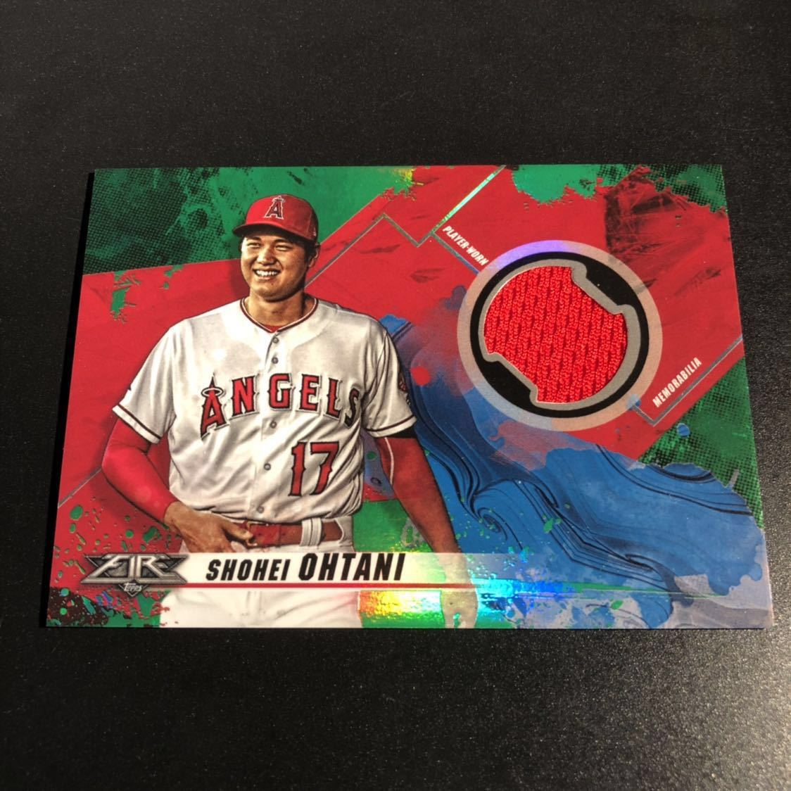 75枚限定 Topps 大谷翔平 実使用 ジャージー カード Topps FIRE