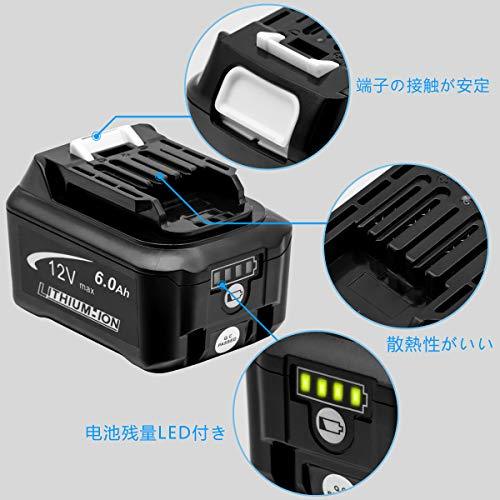 最安値挑戦！色黒 サイズマキタ10.8v バッテリー マキタ BL1040 10.8v 12v 6000mAh マキタ12v バッ