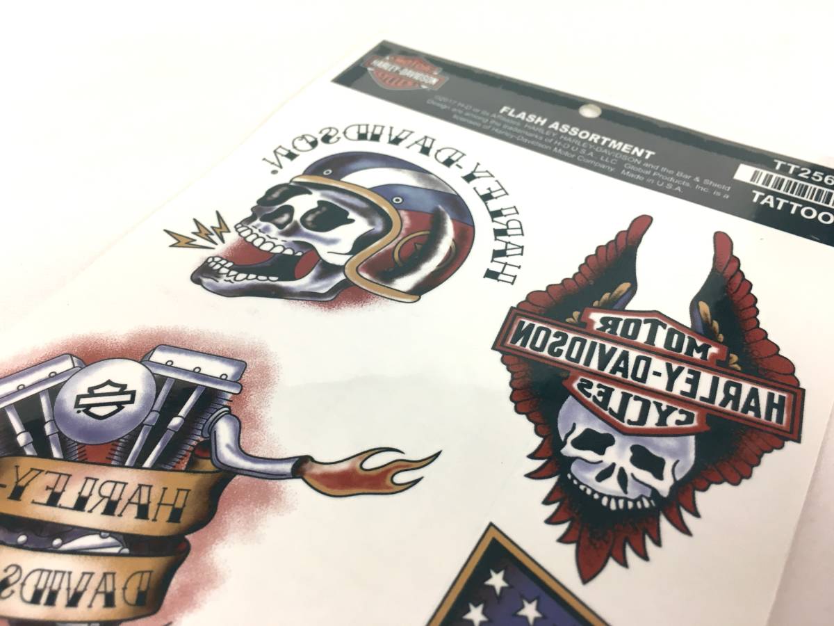 ハーレーダビッドソン 純正 正規品 スカル タトゥー シール ステッカー 