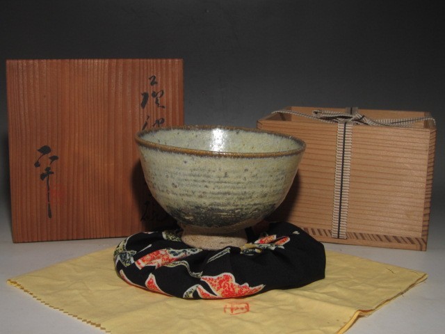 古美術ささき 西岡小十 絵唐津筒茶碗 西岡小十（作） 共箱