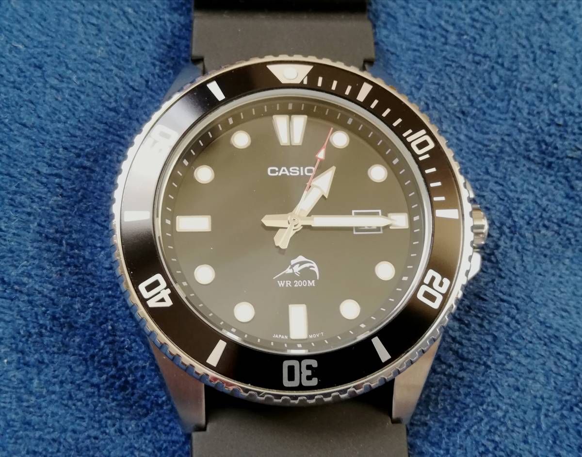 カシオ]CASIO 腕時計 ダイバーウォッチ MDV-106-1AV ブラック メンズ 