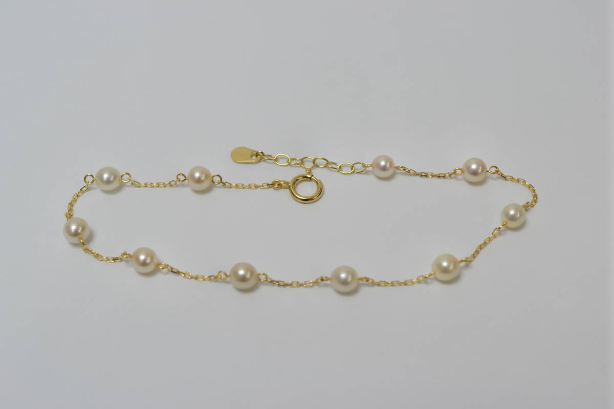 ☆極美品 K18YG パール ブレスレット 1.9g☆
