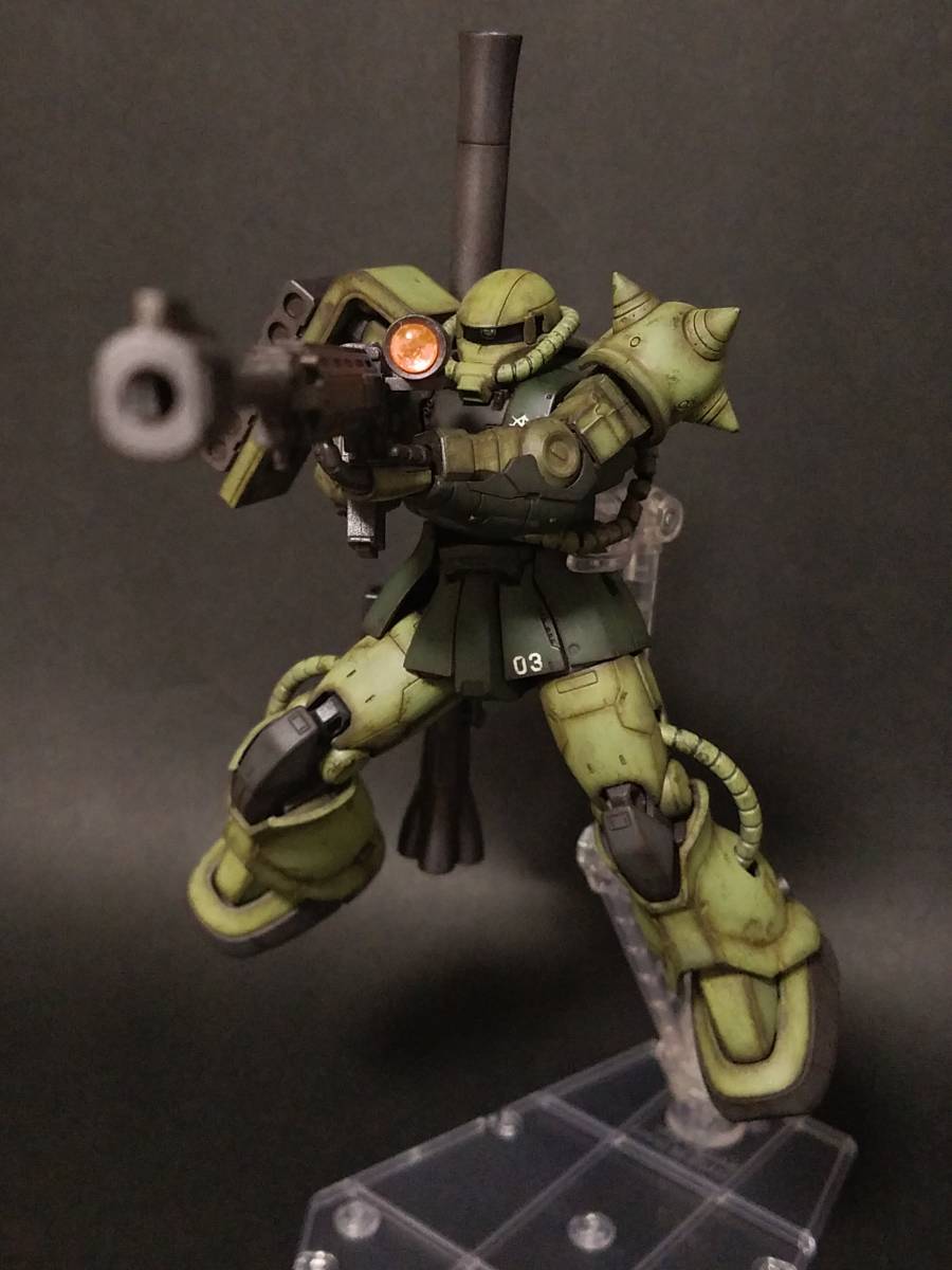 HG1/144 MS-06C-6/R6 ザクII C-6/R6型 改修ウェザリング塗装済完成品_2