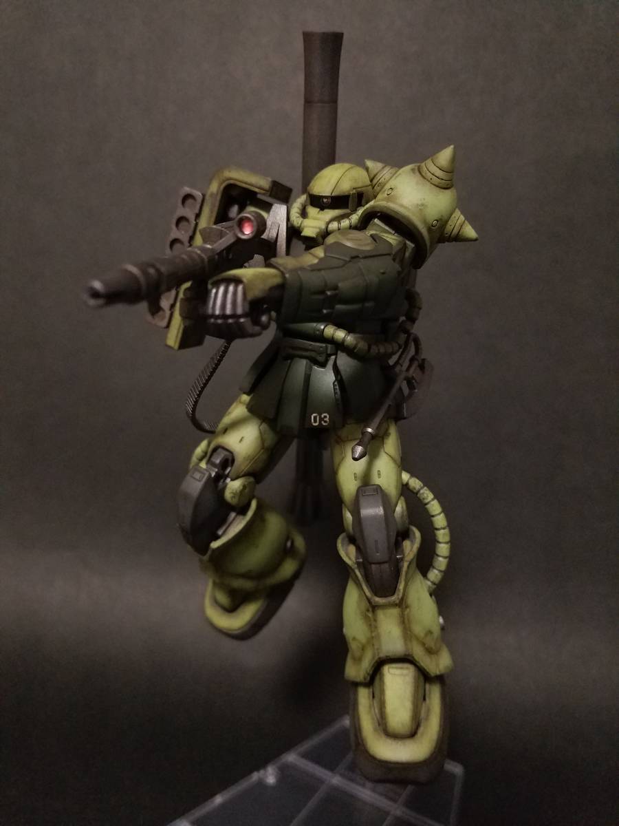 HG1/144 MS-06C-6/R6 ザクII C-6/R6型 改修ウェザリング塗装済完成品_3