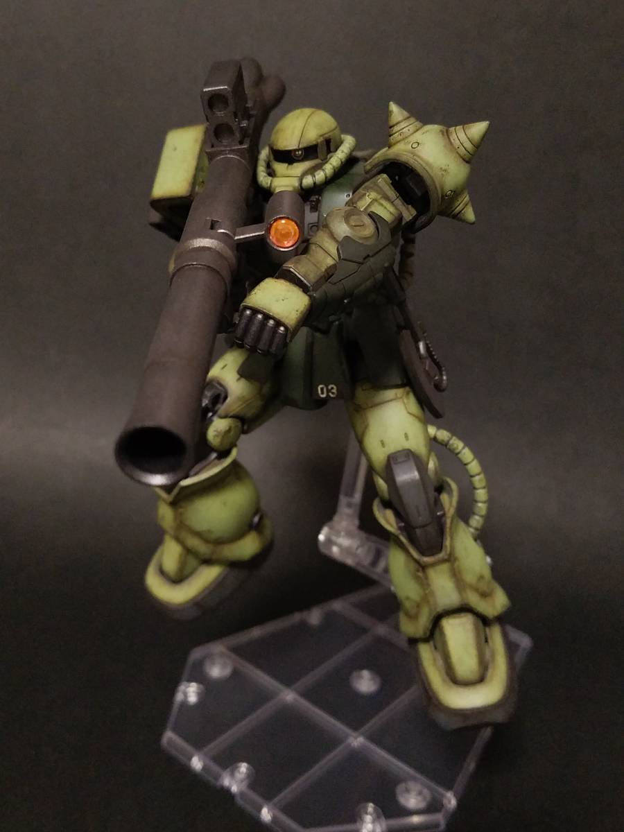 HG1/144 MS-06C-6/R6 ザクII C-6/R6型 改修ウェザリング塗装済完成品_4
