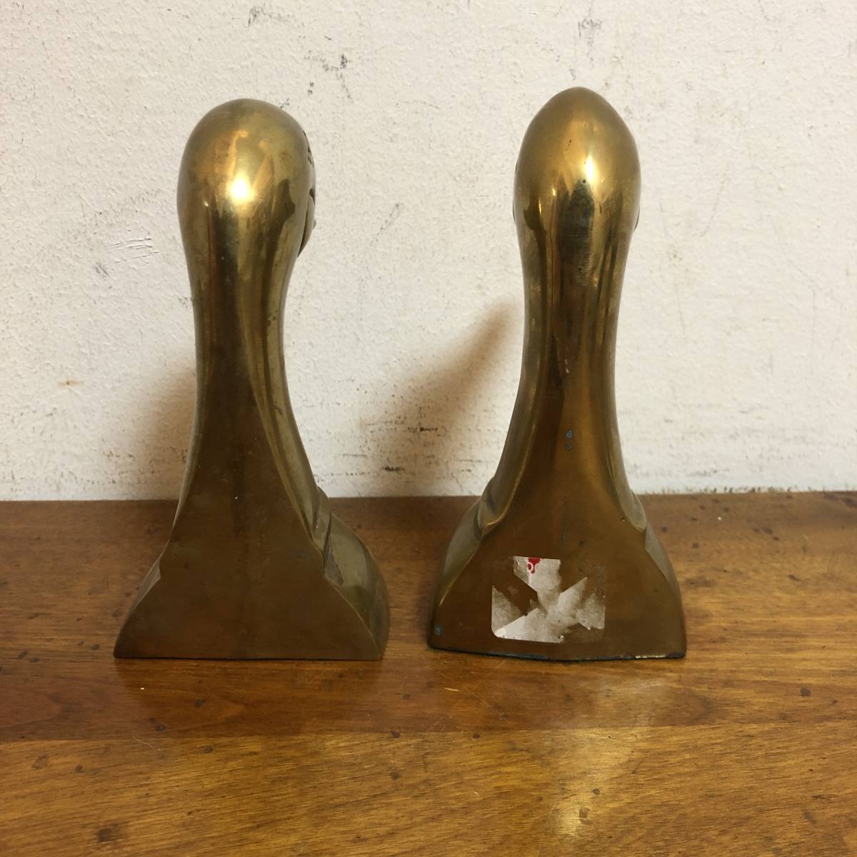 ビンテージ　真鍮　ブックスタンド　アヒル　動物　鳥　金属　置物　雑貨　USA　インテリア　1203_5