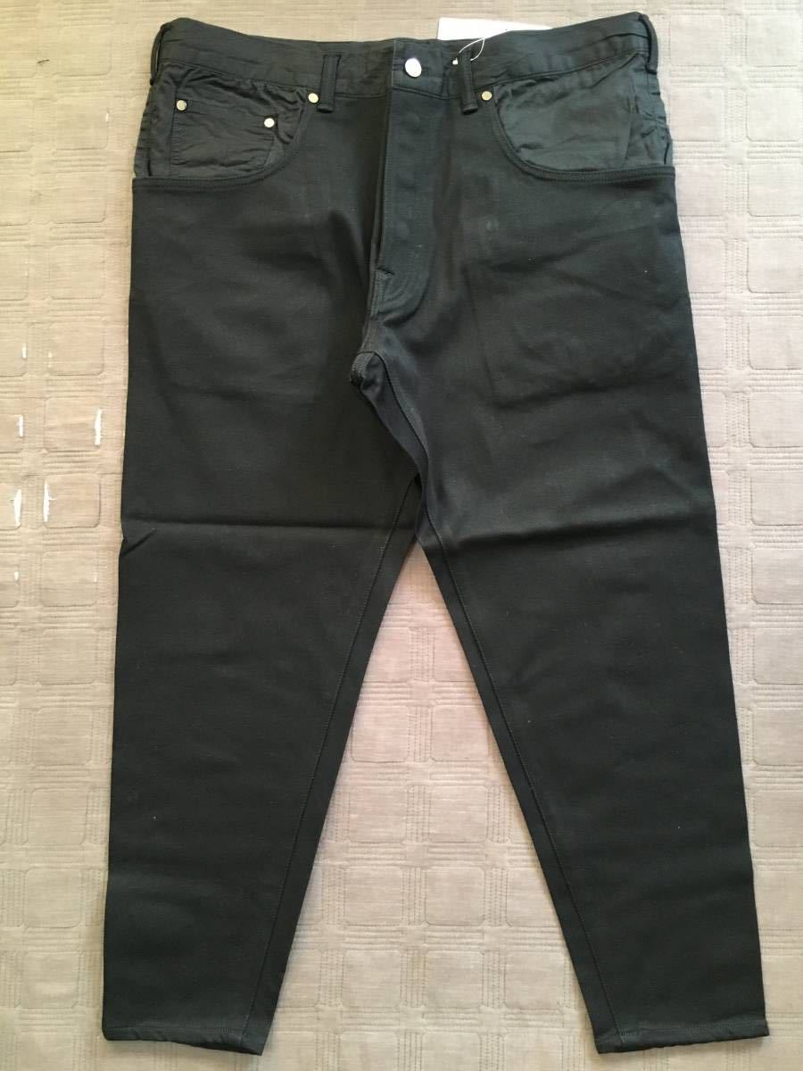 1円新品未使用タグ有定価33000円【FUMITO GANRYU】Kruta５Pocket Pants size:2(M) black ストレッチデニム ガンリュウ パンツ