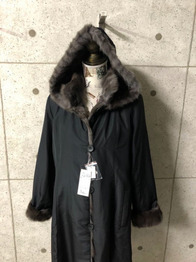冬本番！ 超高級 新品 定価110万 毛皮 ロシアリス×シルク100