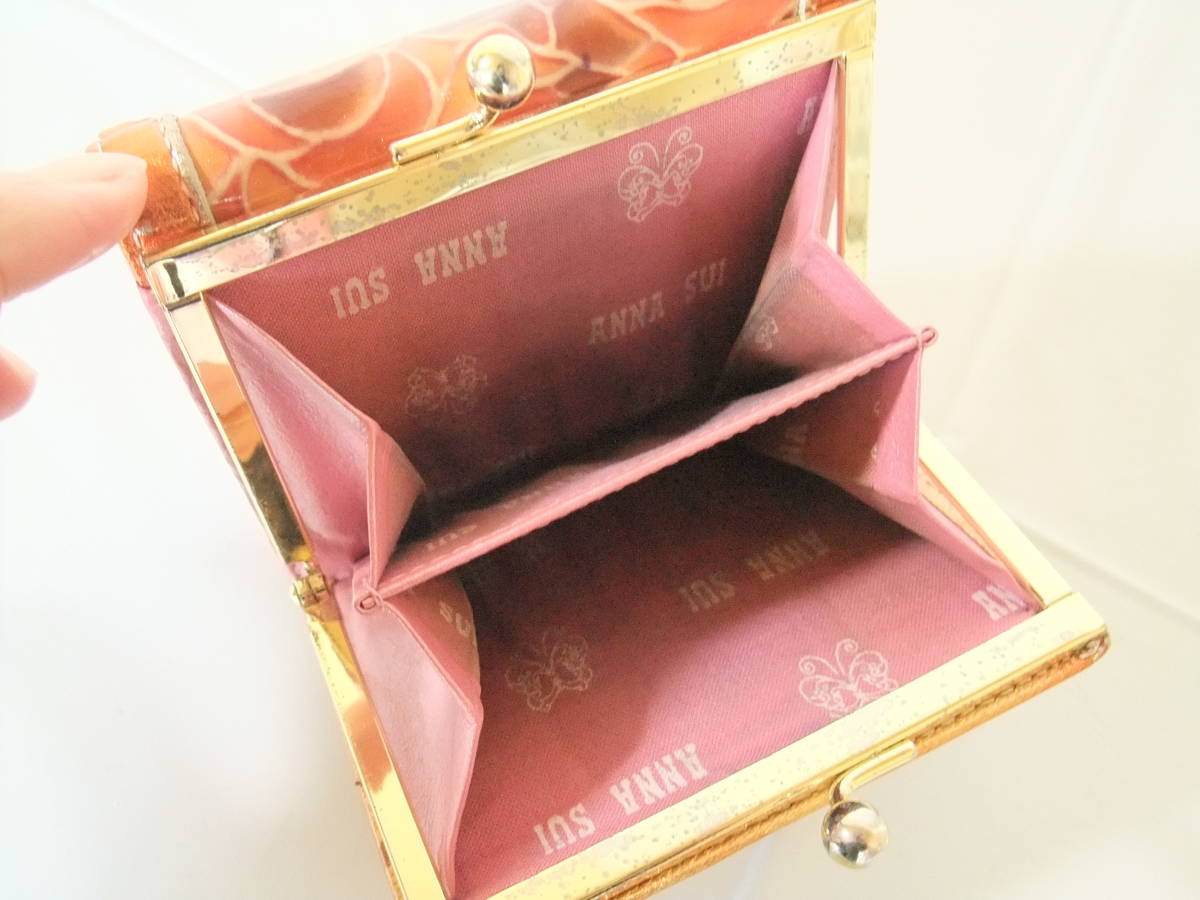 ANNA SUI アナスイ 三つ折り財布 がま口 バラ 蝶々 【公式通販】