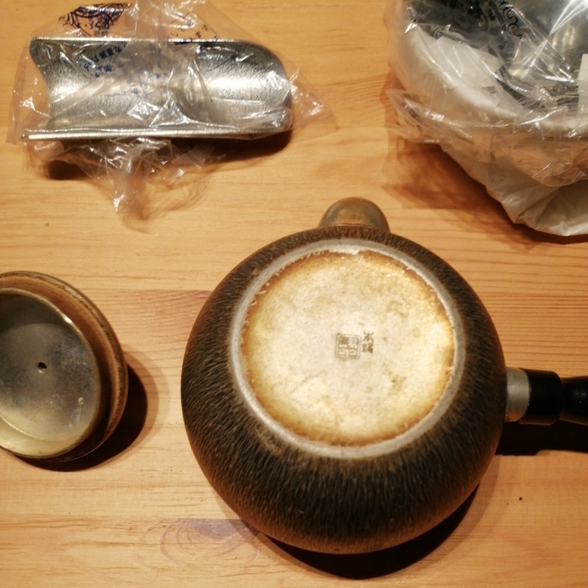錫半 本錫 煎茶道具 - Yahoo!オークション 茶托⁄急須⁄茶 (金属工芸) 桑園