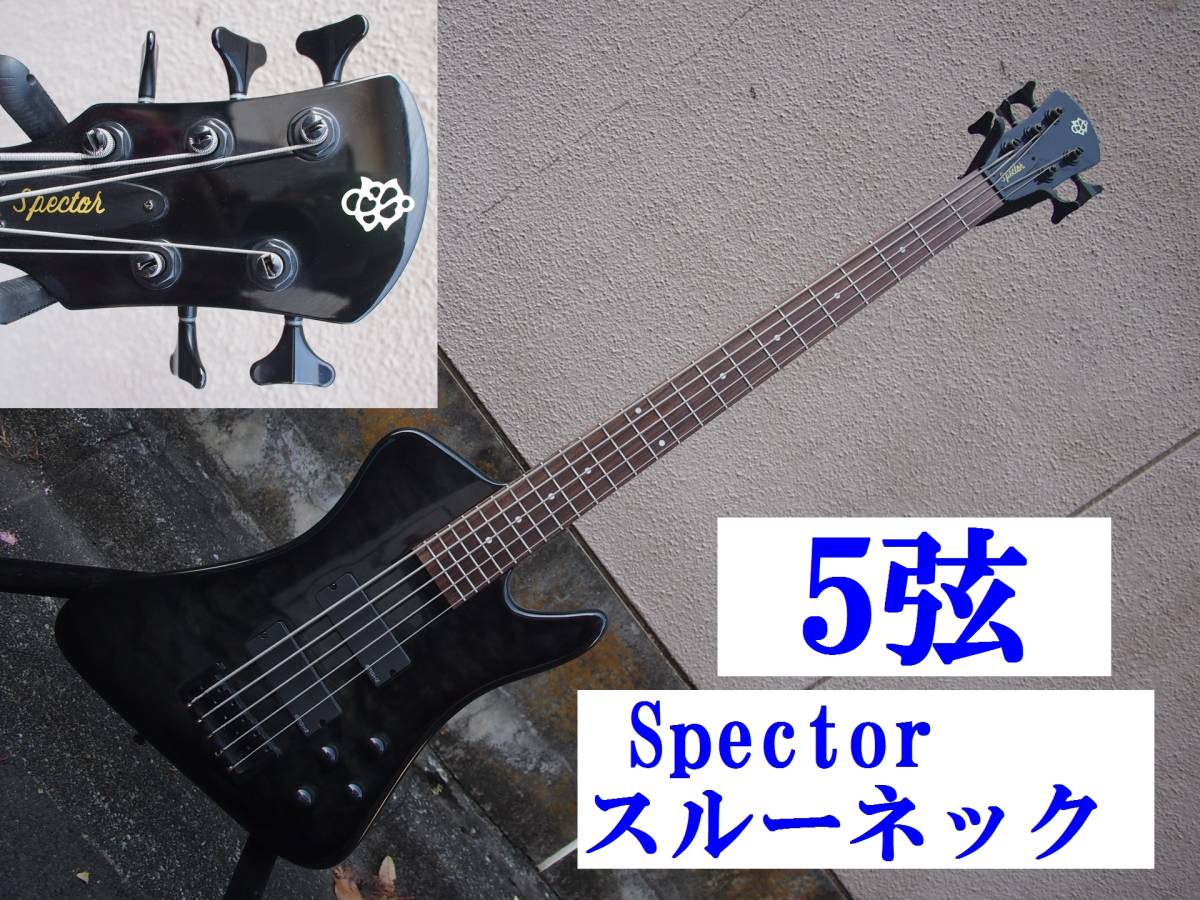 詳細画像あり　Spector スルーネック EMG-HZ アクティブピックアップ スペクター 5弦ベース
