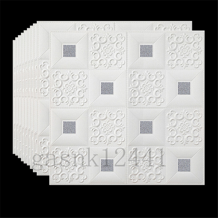 新品入荷☆50枚 70cm×70cm 厚さ5mm 背景壁 3D立体レンガ模様壁紙 防水 汚い防止 カビ防止 エコ素材HY-155